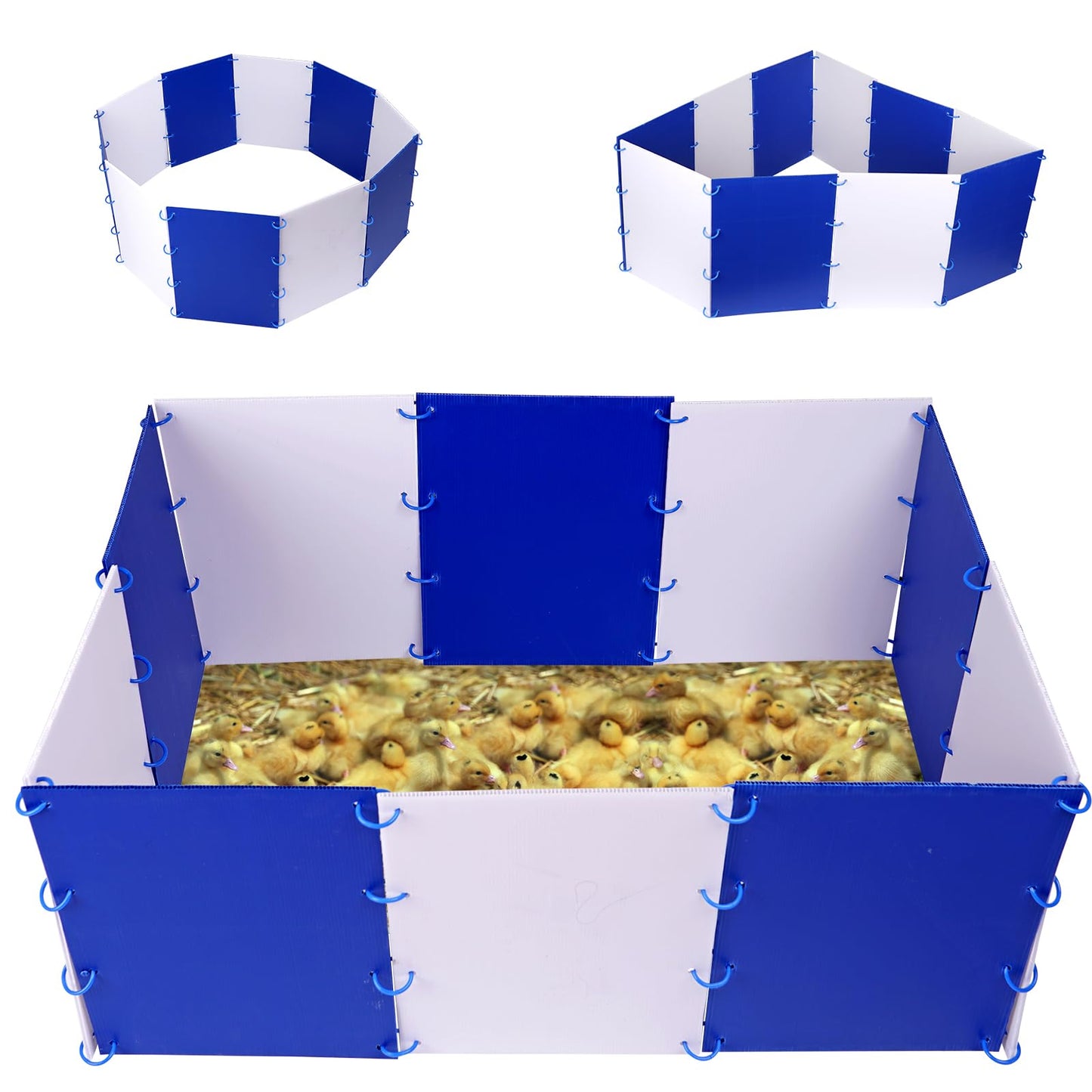 NAOEDEAH Chick Starter Kit Chicken Brooder Box for 15 Ducks Chicks Portable Coop & Chicken Cage Dog Playpen Panels for Small Animal