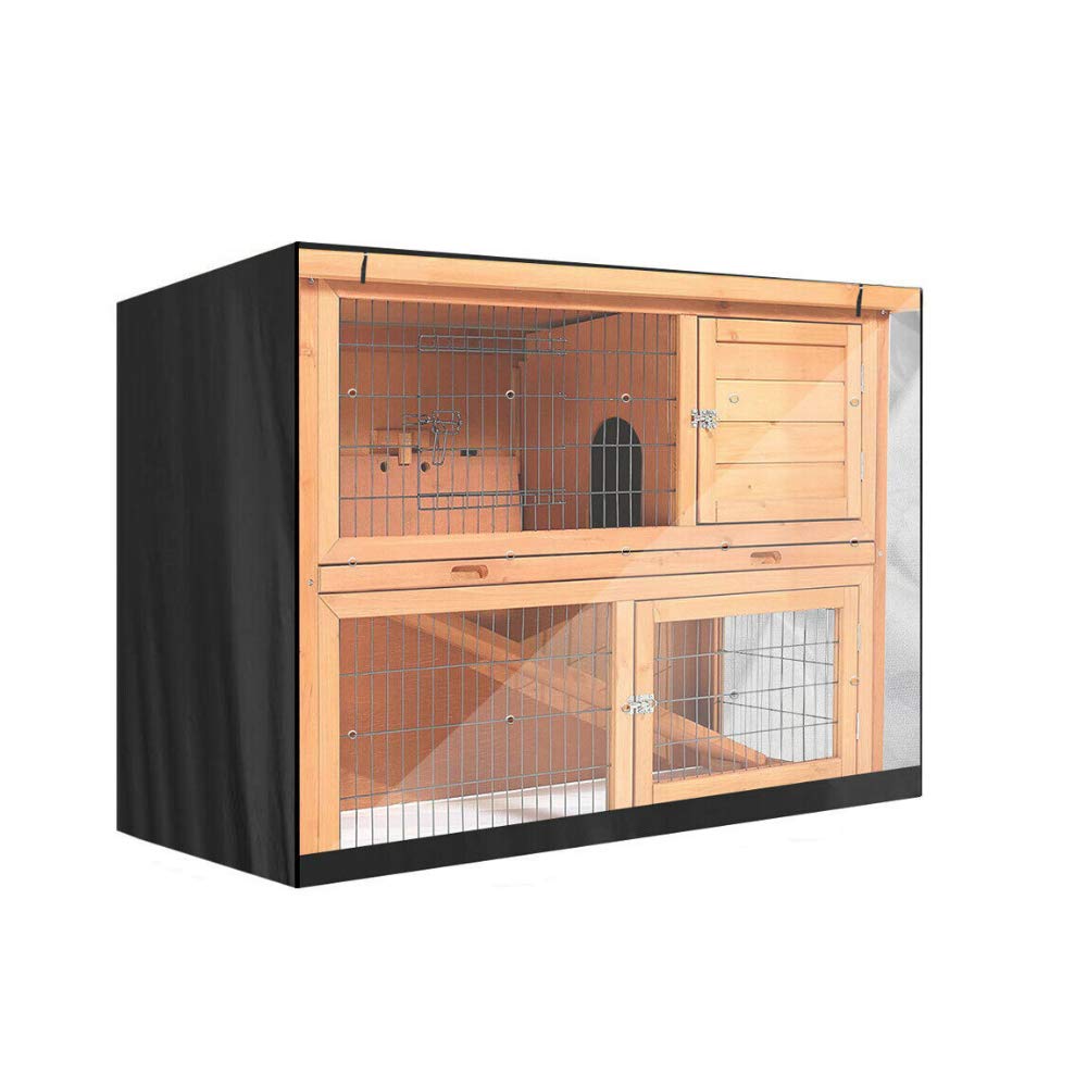 FLR 48" L x 20" D x 41" H Rabbit Hutch Cover 4 FT Double Decker Hutch Dust Cover Waterproof Windproof Rabbit Cage Covers
