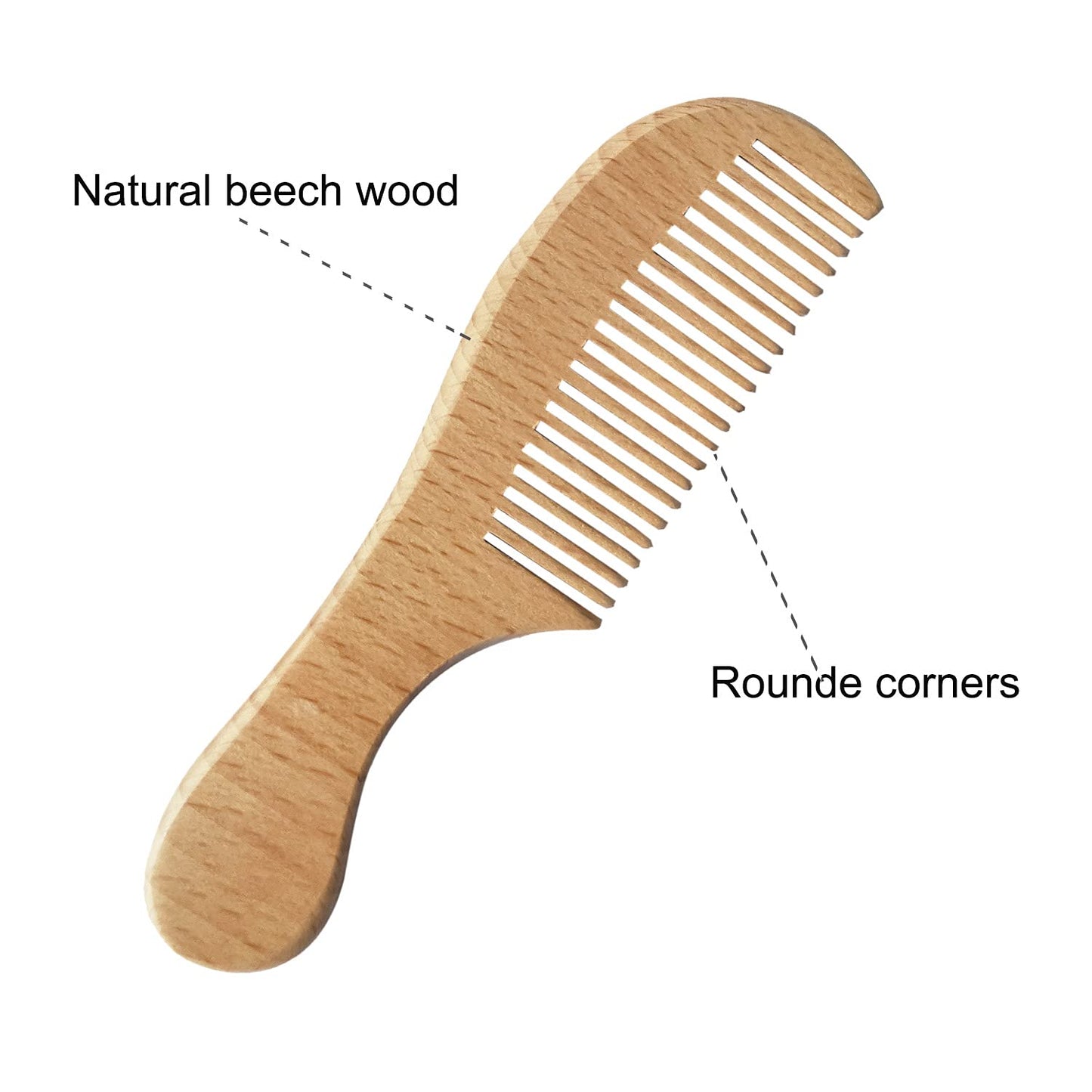 Molylove Baby Hair Brush with Wooden Handle and Comb Set for Newborns & Toddlers | Natural Soft Goat Bristles l Wood Comb l Green Cradle Cap Brush | Ideal for Cradle Cap (3 Piece)