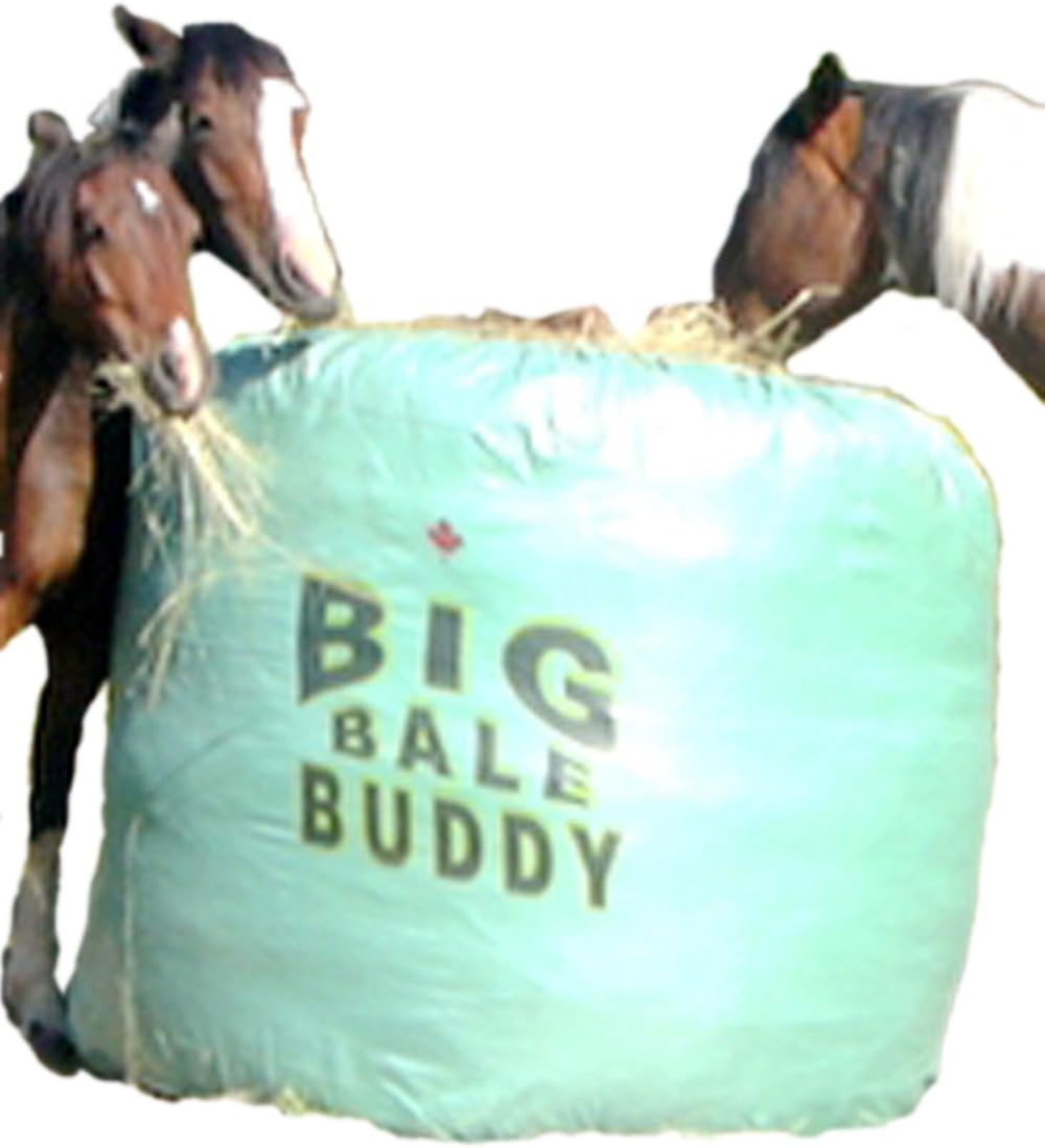 Big Bale Buddy - Small - The Ultimate Round Bale Hay Feeder, Preserves Hay, Prevents Waste, Durable in All Weather, Lightweight, Easy to Move, Safer for All Livestock & Horses