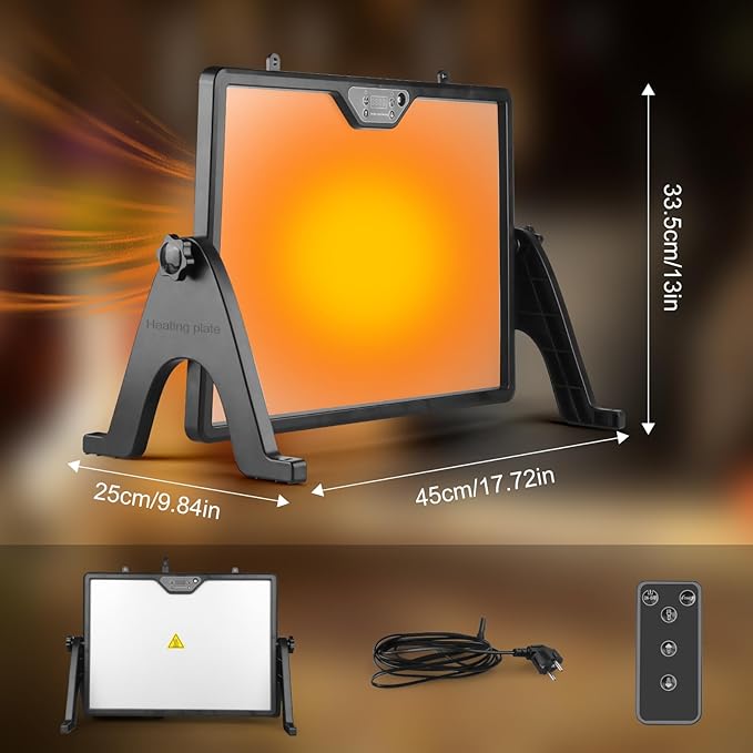 Chicken Coop Heater, 180W Chick Brooder Heating Plate, 17"x13" Double-Sided Brooder Heater Plate for Chicks Ducks and Birds, Adjustable Temperature & Angle, Perfect Chicken Coop Accessories
