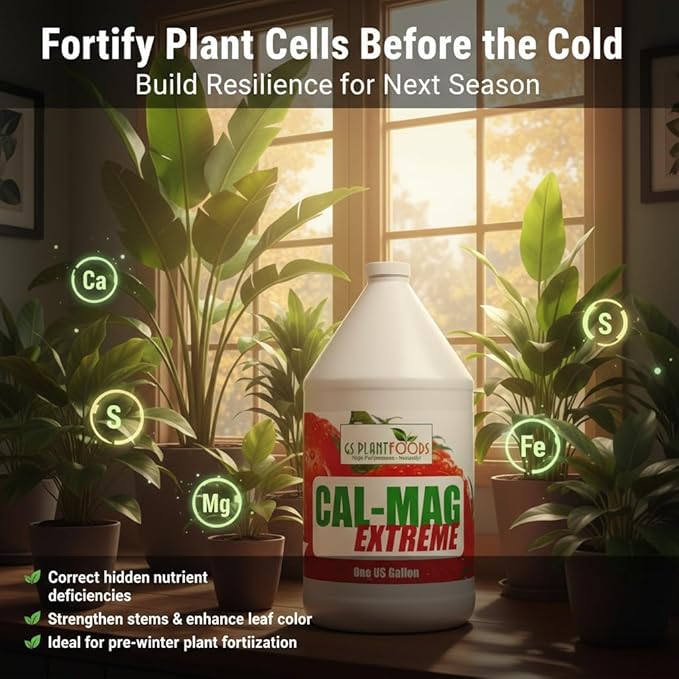 GS Plant Foods Cal-Mag Extreme Liquid 1 Gallon Fertilizer with Calcium, Magnesium, Iron and Sulfur Supplement, Corrects Secondary Nutrient & Trace Element Deficiencies, N-P-K of 2-0-0