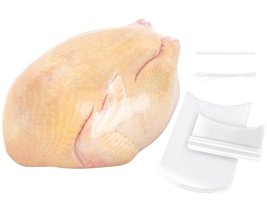Large Turkey Shrink Bags, Pack of 25, 16"x 30" Clear Poultry Bags, Heat Wrap Freezer BPA Free Food Safe Storage for Turkeys, Chickens, Rabbits, With 25 Zip Ties and Silicone Straw