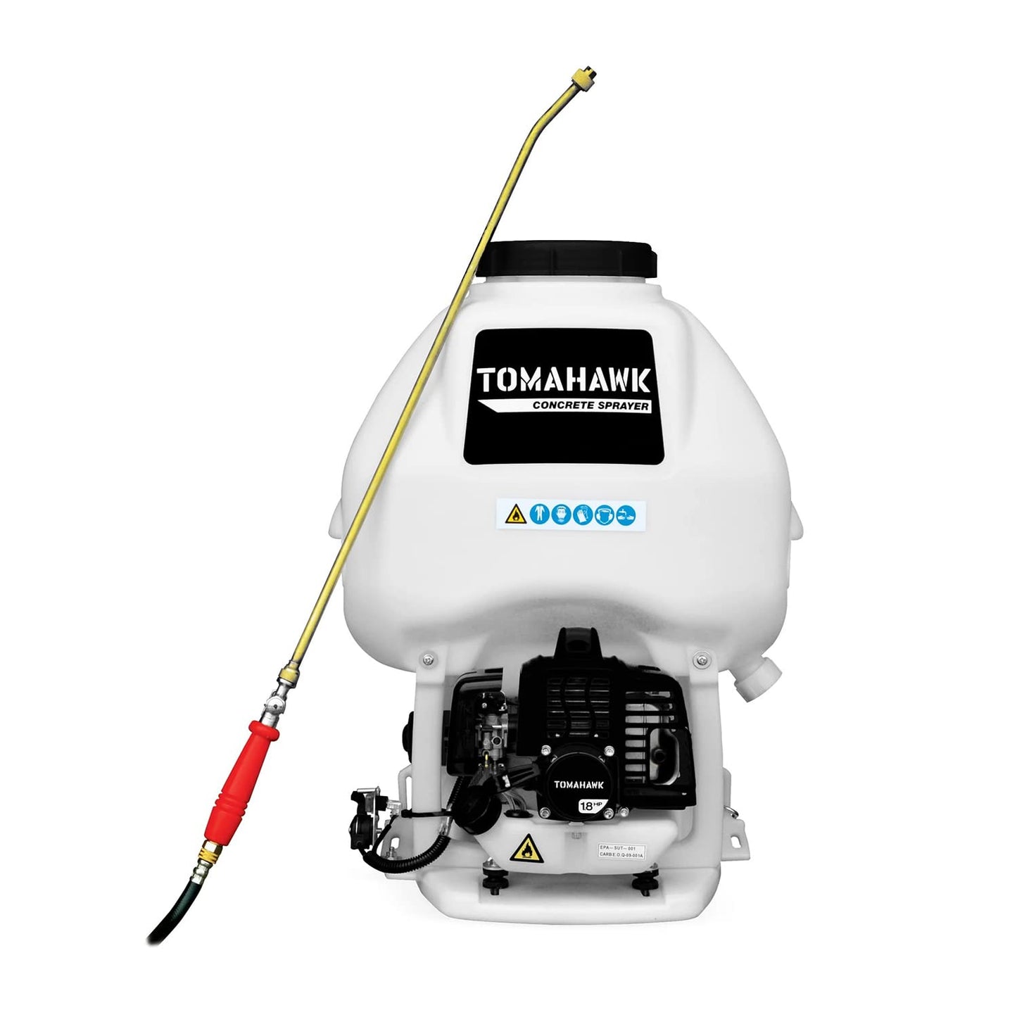 Tomahawk 6.5 Gal Motorized Backpack Concrete Sprayer with Wand and .5 GPM Fan Nozzle Included