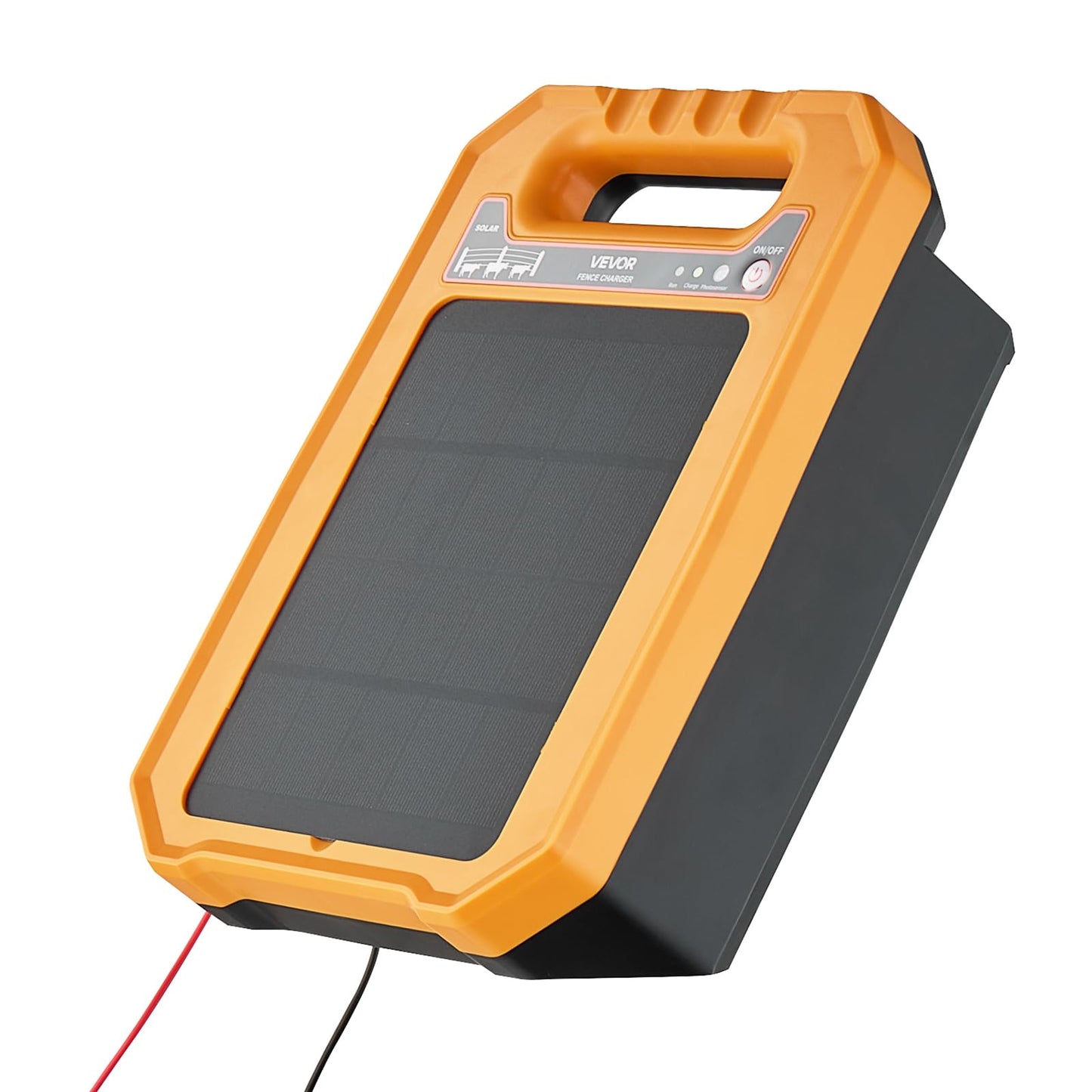 VEVOR Solar Fence Charger, 0.3J 8 kV Solar Powered Fence Charger, Weather-Resistant Electric Fence Energizer Kit, 7 Days Runtime, for Livestock, Poultry, Garden Protection
