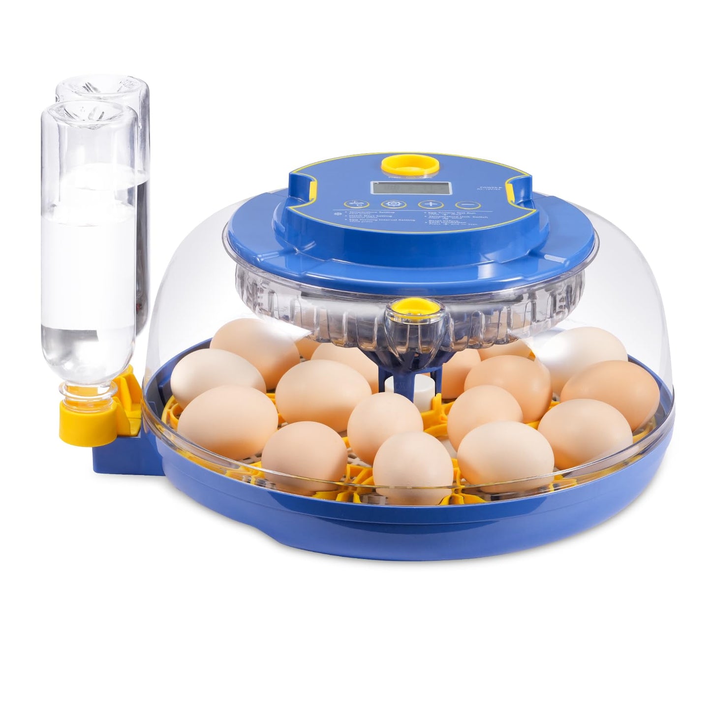 GOORY 18 Egg Incubator with Automatic Temperature & Humidity Control - 360° Observation Window, Digital Display, Auto-Turning - High Hatch Rate for Chicken Ducks Quail Birds