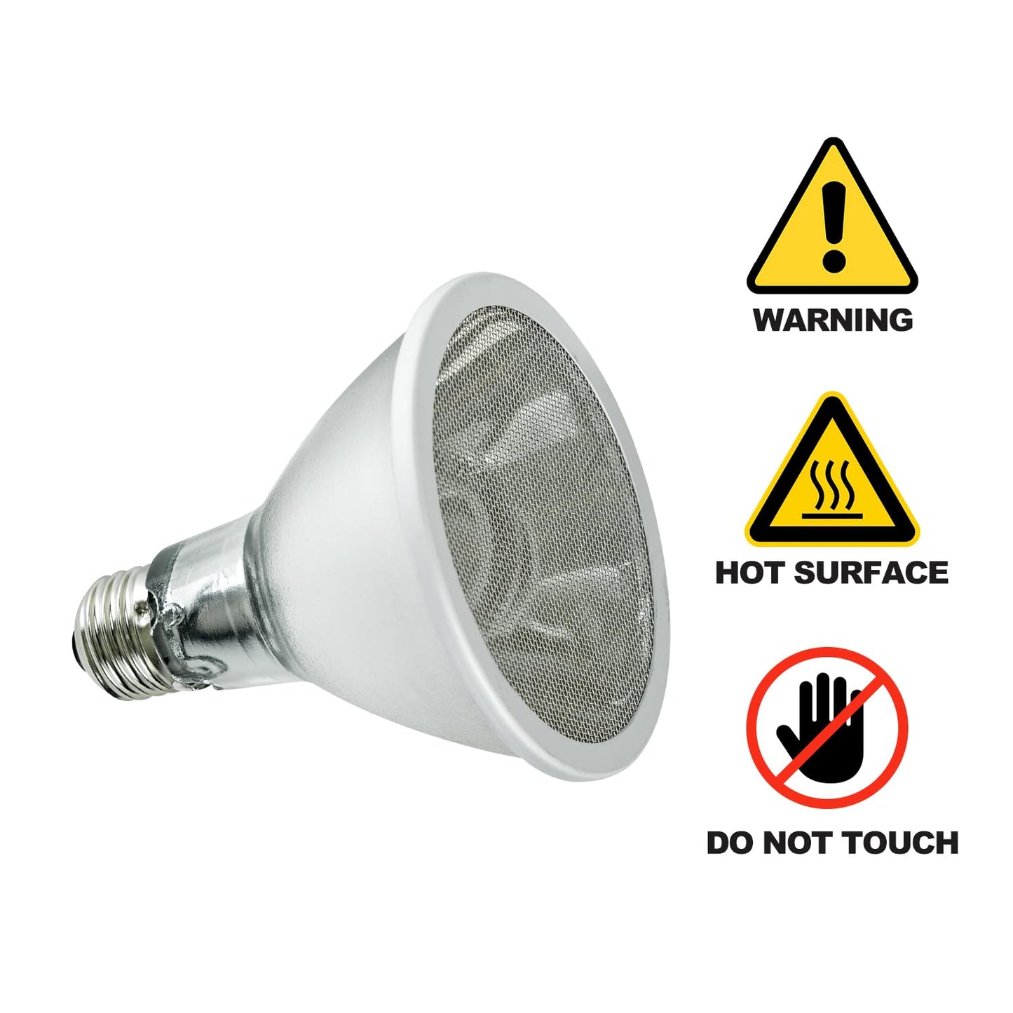 REPTI ZOO Reptile Basking Heat Lamp Bulb, 100W Splashproof Energy Saving Deep Heater Non-Luminous Carbon Infrared Heat Bulb for Reptile Amphibians
