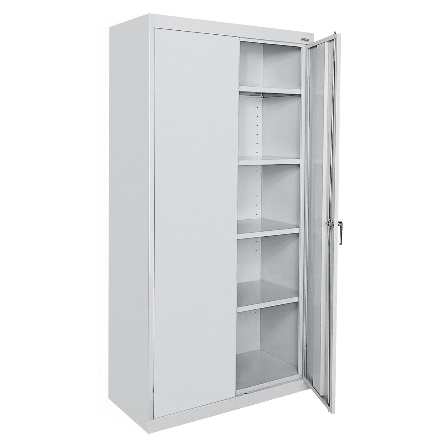 Sandusky CA41362472-05 Classic Series Metal Storage Cabinet with Adjustable Shelves, Locking Handle, 24" D x 36" W x 72" H, Dove Gray