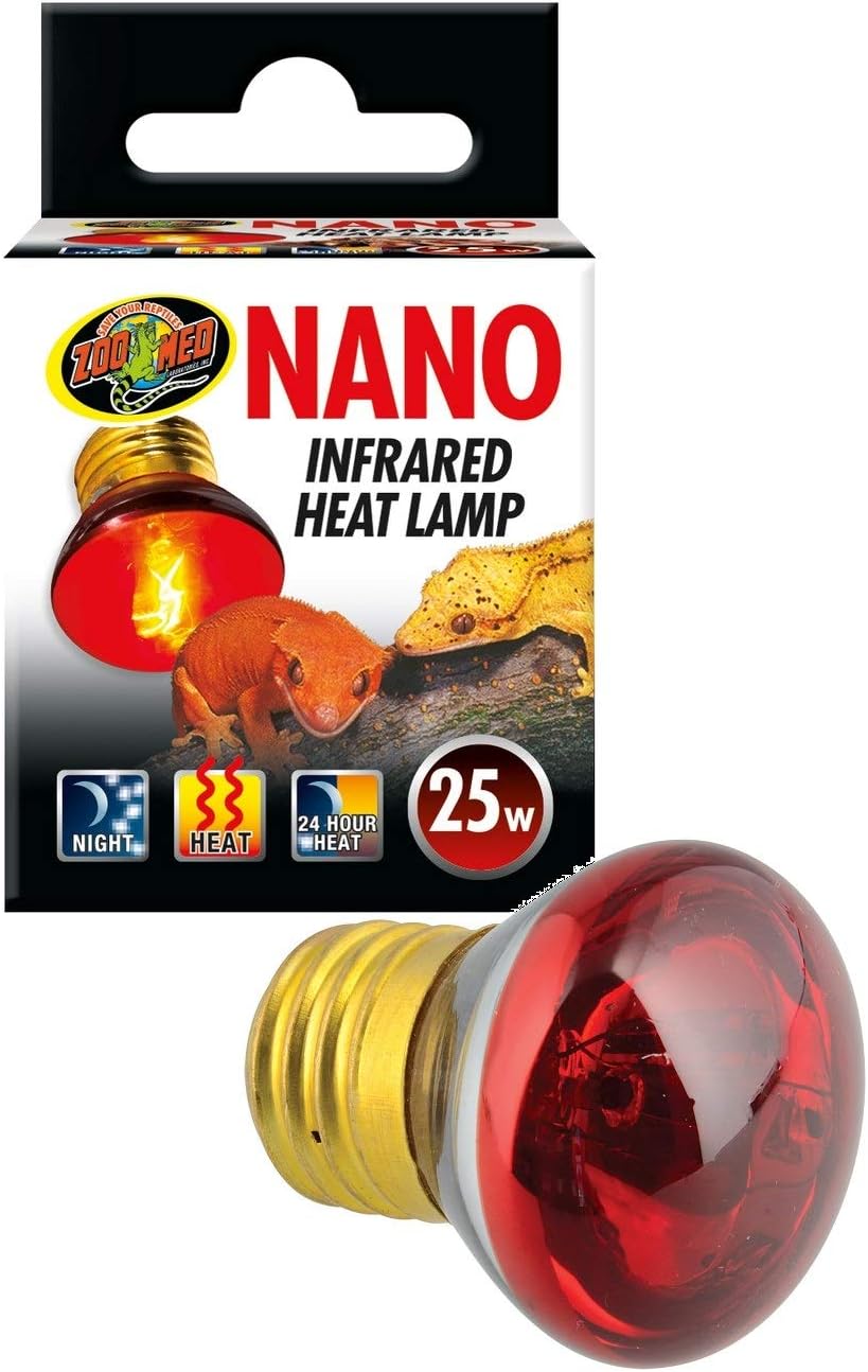 Zoo Med Labs 25W Nano Infrared Heat Lamp, Red, 1 Count (Pack of 1)