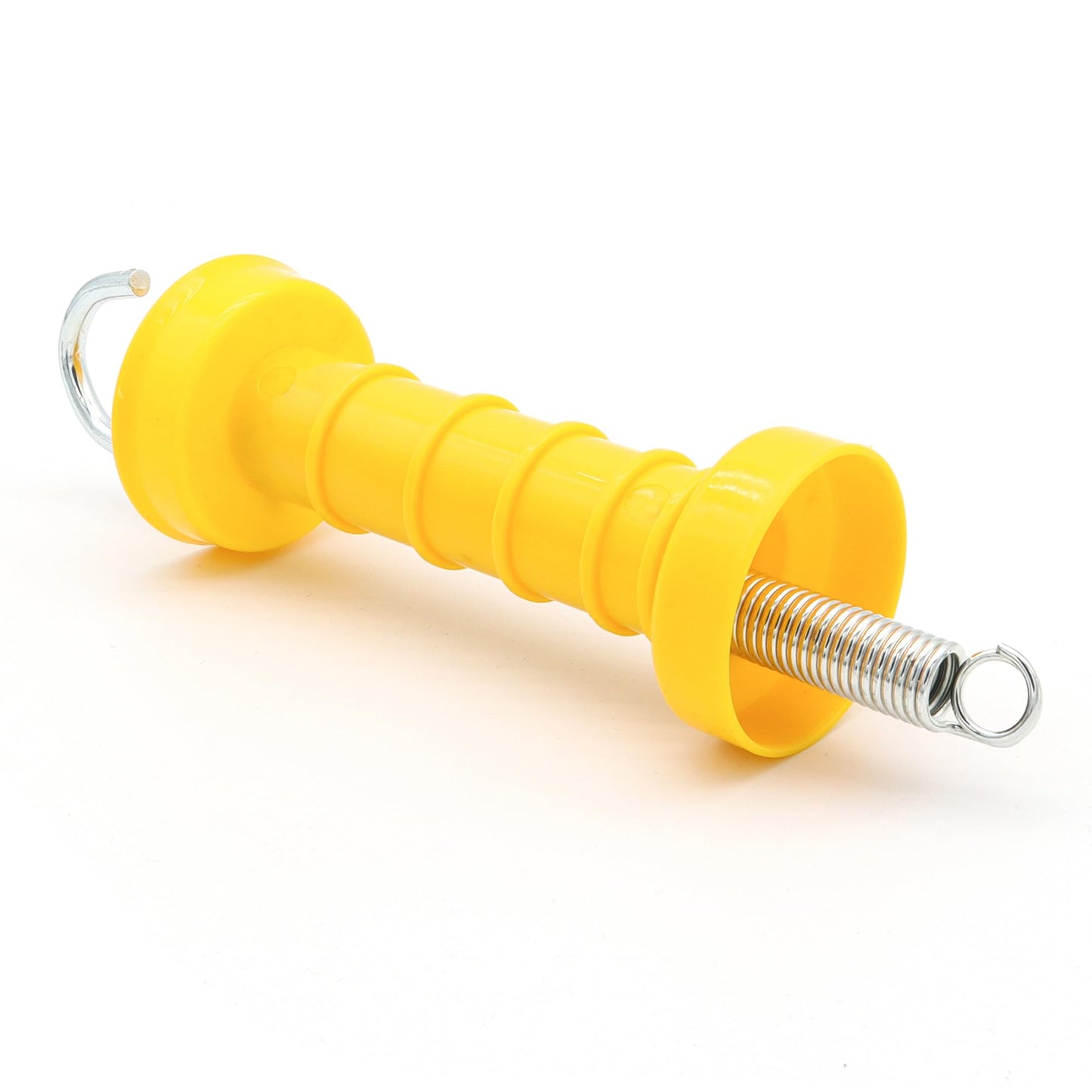 JBTOZIUY Electric Fence Spring Gate Handle Set with Insulators and Anchor, Yellow (MB2Pcs+4A)