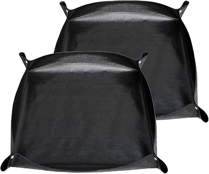 Oncpcare 2Pcs Waterproof Pet Playpen Mat 59"x59" Guinea Pig Cage Liner Tarp Bottom Reusable Base for Rabbits, Bunny, Ferrets and Other Small Animals (Black)
