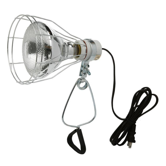 Woods 0324 18/2 Gauge Brooder and 150-Watt Heat Lamp with Wire Grill and Clamp; 6-Foot; Black