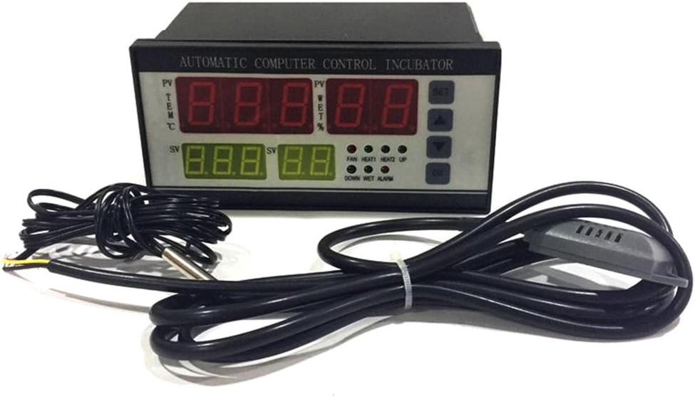 XM-18 Egg Incubator Temperature Controller Thermostat Full Automatic Control System Egg Incubator Machine with Temperature Humidity Sensor Probe (220V)