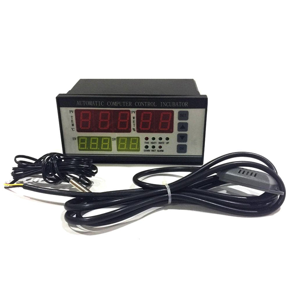 XM-18 Egg Incubator Temperature Controller Thermostat Full Automatic Control System Egg Incubator Machine with Temperature Humidity Sensor Probe (220V)