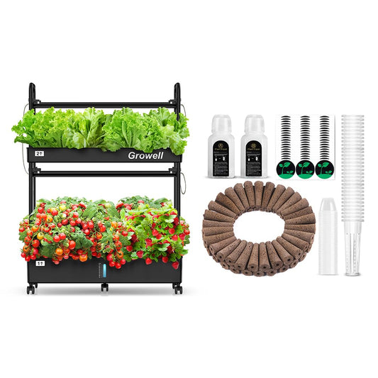 Growell 60 Pods Hydroponics Growing System Kit & 182 Pcs Seed Pod Kit