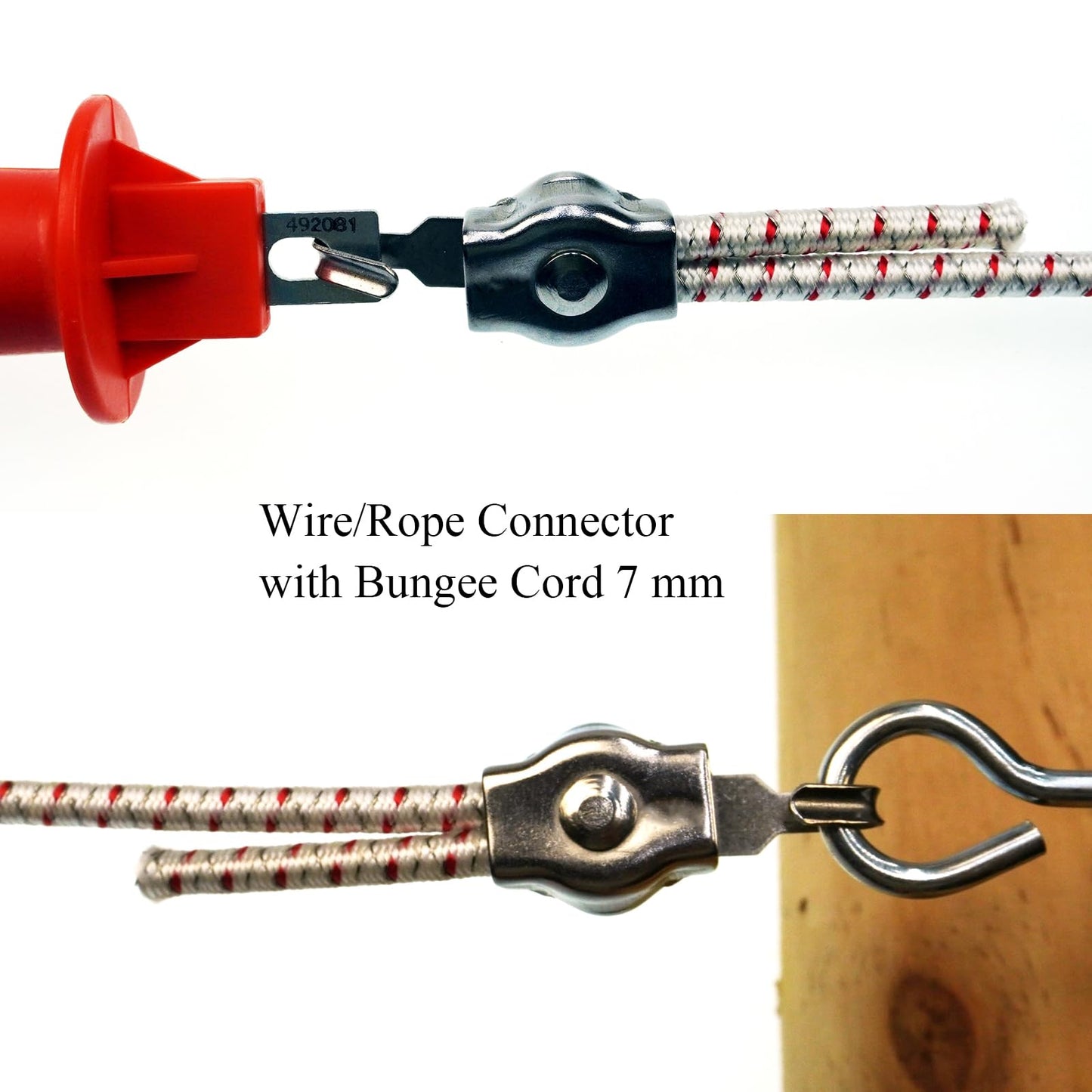 FenceMate 3 Packs Fence Gate Kit Containing Gate Anchors, Gate Handle, Wire/Rope Connectors, Warning Sign at Electric Fences or Wire Fence for Animal, Farm, Garden, Sport, Security