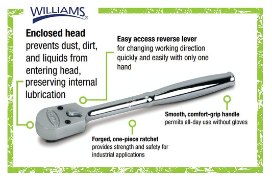 Williams MSB-29HFTB 29-Piece 3/8-Inch Drive Socket and Drive Tool Set with Toolbox