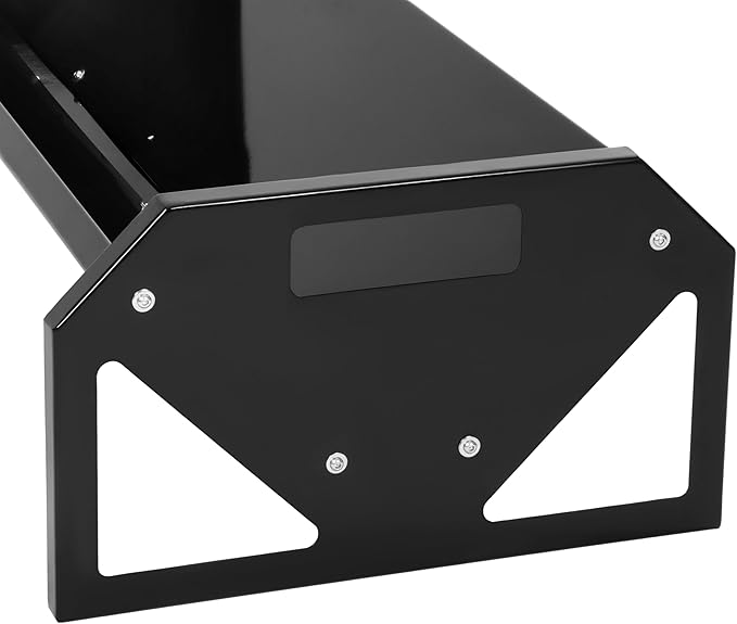 Livestock Feeding Trough 22 Gallon Capacity 45" Hay Feeder Heavy Duty Livestock Trough Feeder Trough for Horse Sheep Cattle Hog V-Shaped Farm Sheds Pen Water Feeder Powder Coated Black Steel