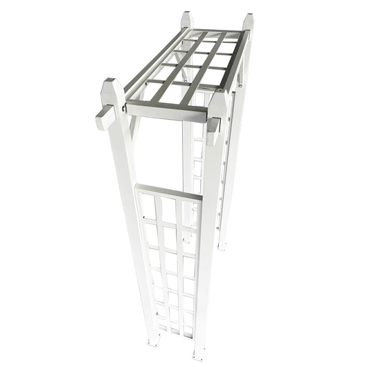 White Modern Aluminum Garden Arbor Arch