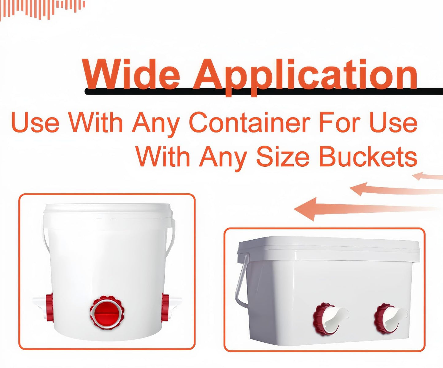 DIY Chicken No Waste Automatic Poultry Chicken Feeder Port 8 Ports 1 Hole Saw with Covers Gravity Feed Kit,Rain Proof Chicken Feeder/Plastic Poultry Feeder Kit for Buckets Barrels Bins Troughs