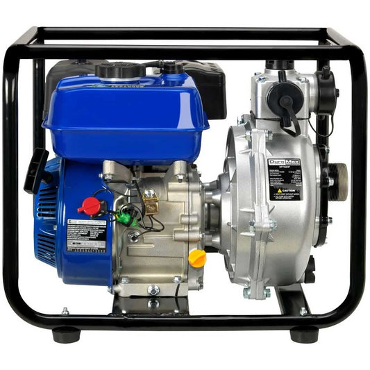 DuroMax XP702HP 208cc 7-HP 2-Inch 70-GPM Gas Powered High Pressure Water Pump, 50 State Approved, XP702HP, Blue