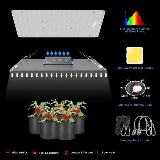 Supergrower Grow Tent Kits Complete System Design for Indoor Plants(Tent+LED Light+Odor Fan Filter Sets+Clip Fan+HUMIDIFER+Heater+DRIP Sets) (32X32X64 Grow Tent KIT)