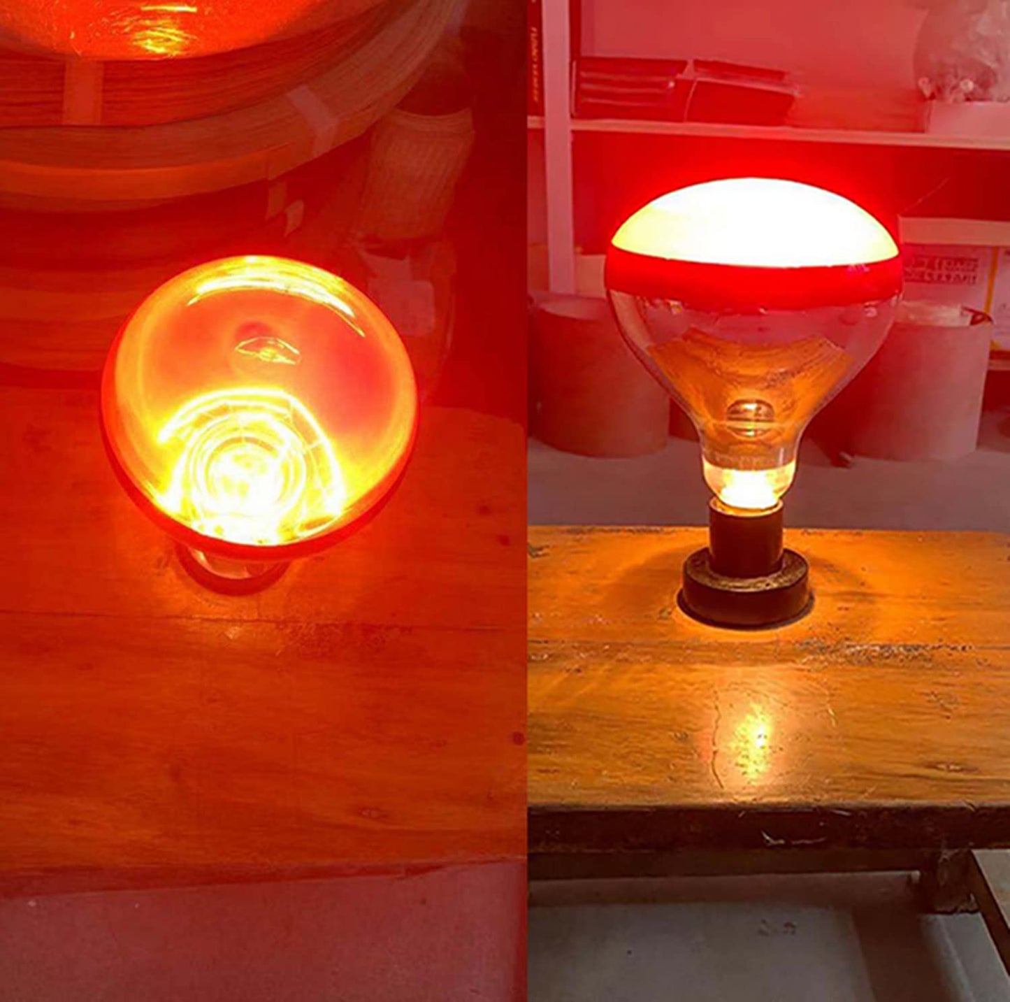 Qixivcom 2-Packs 275W Heat Lamp Bulb Infrared Heating Bulbs E26 110V Red Light Heat Lamp Waterproof Anti-Explosion Thickened Light Bulbs for Piglet Chicken Duck Birds Bathroom Use