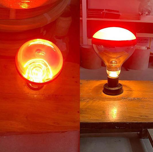 Qixivcom 2-Packs 275W Heat Lamp Bulb Infrared Heating Bulbs E26 110V Red Light Heat Lamp Waterproof Anti-Explosion Thickened Light Bulbs for Piglet Chicken Duck Birds Bathroom Use