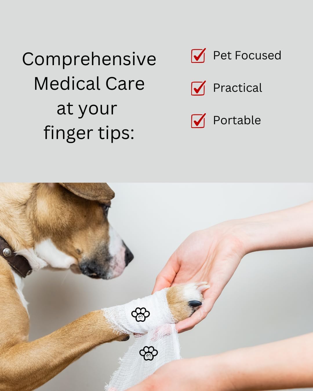 Dog First Aid Kit, Pet Friendly, Refillable, Water Resistant, Compact, Pet First Aid, Dog Medical, Dog Emergency Kit, Cat First Aid, Camping & Hiking Essentials, Pet Care, Travel