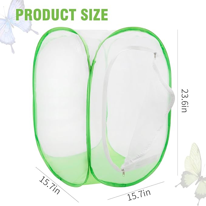 EATAKWARD Mesh Plant Enclosure, Foldable Mesh Cage for Breeding, Grow Tent Plant Cover for Fruit, Vegetables, Pests, Bird and Pest Protection Guard for Flowers and Herbs Pop-Up Cage
