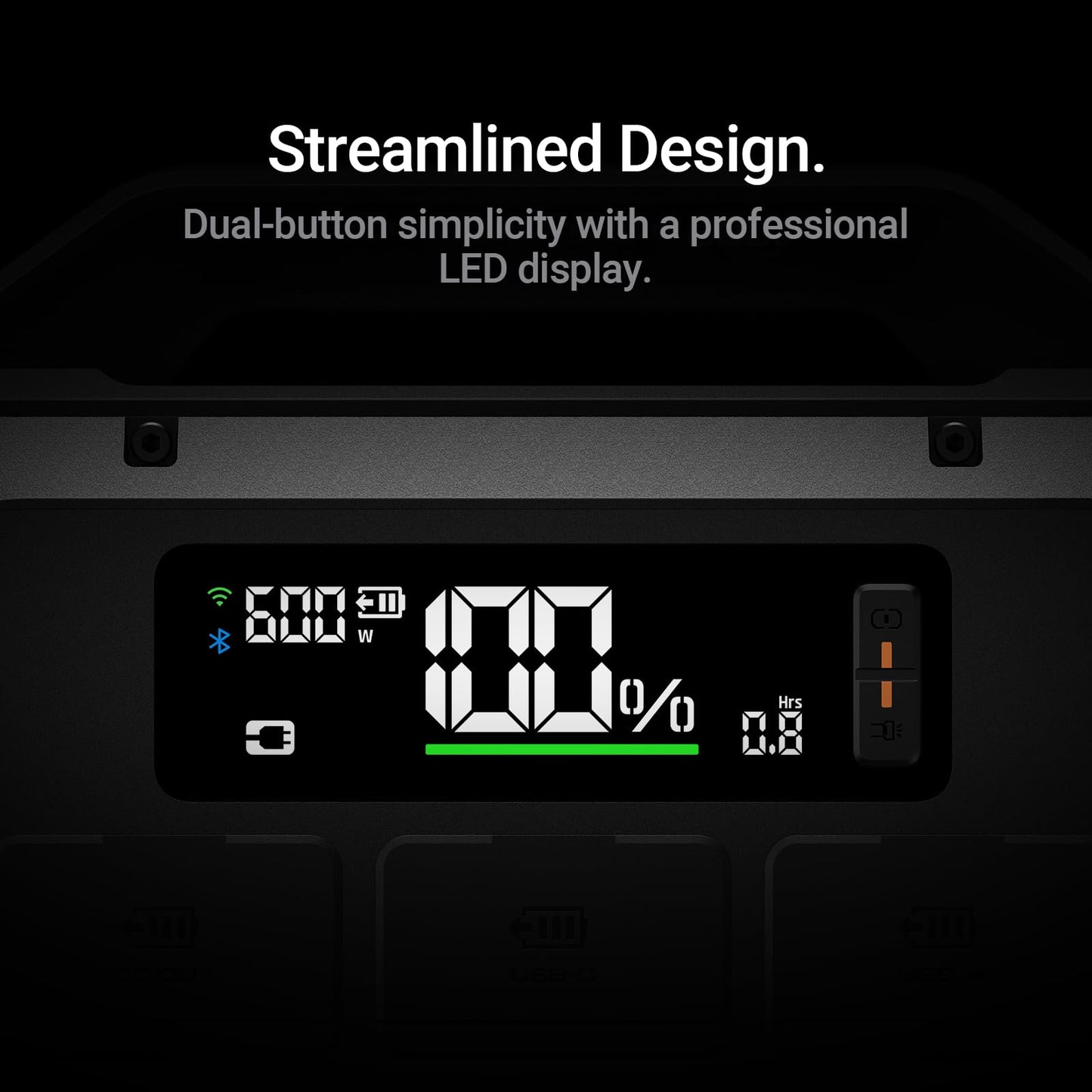 Hulkman Mega Space Gray,576Wh Portable Power Station,Performs at -4°F in the Wild, Ternary Lithium Battery, 600W AC Outlets,PD100W & 65W, 80% in 1h, UPS 15ms, Solar Generator(Solar Panel Optional)