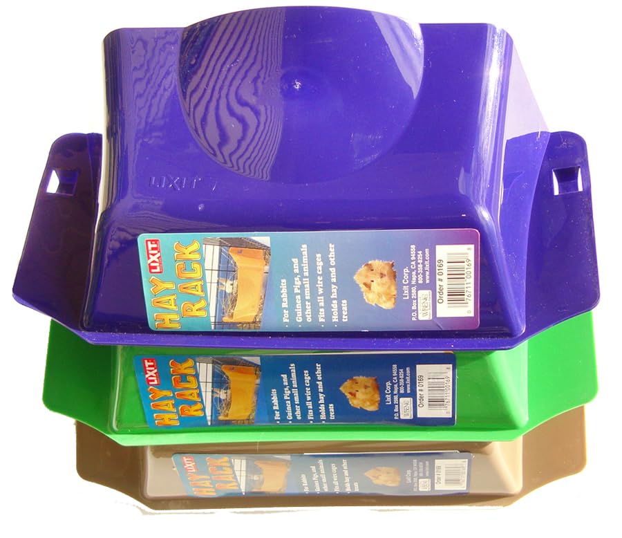 Lixit Cage Hay Rack for Rabbits and Other Small Animals (Purple)
