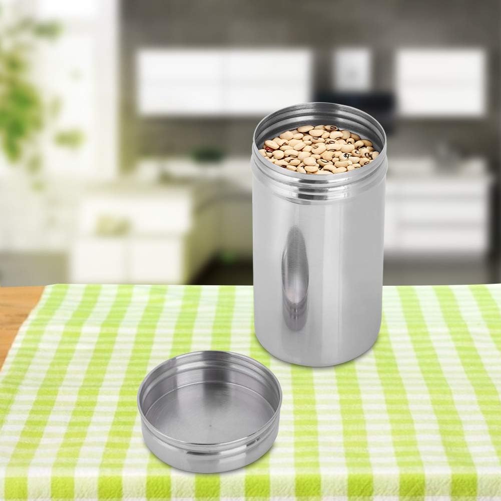QANYEGN 304 Stainless Steel Sealed Storage Jar, Airtight Kitchen Food Storage Container, Portable Coffee Grounds Container(Large size)