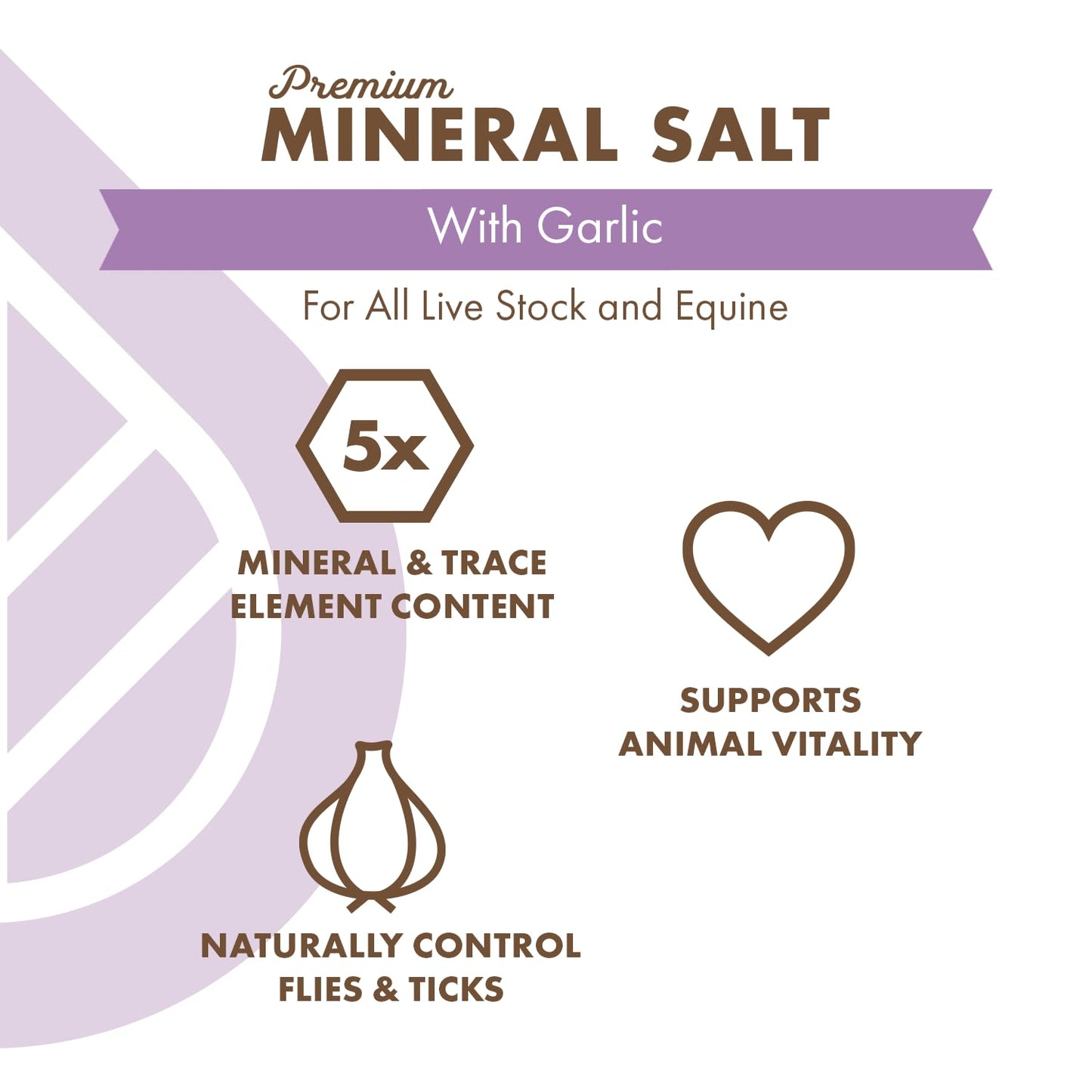 Sea-90 Premium Mineral Salt with Garlic, 5 lb. Bag