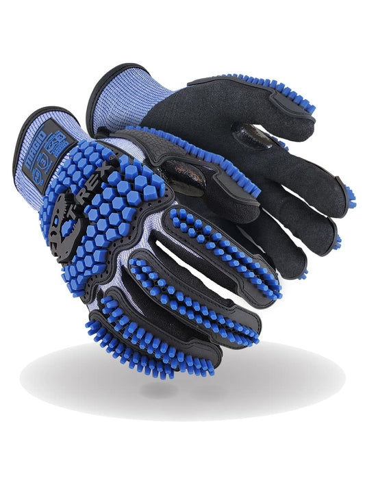 MAGID T-REX Flex Series Extremely Lightweight AeroDex Technology VersaTek Grip Palm Coated Impact 3 Glove – Size 11/XXL–ANSI Level A8–24 Pairs