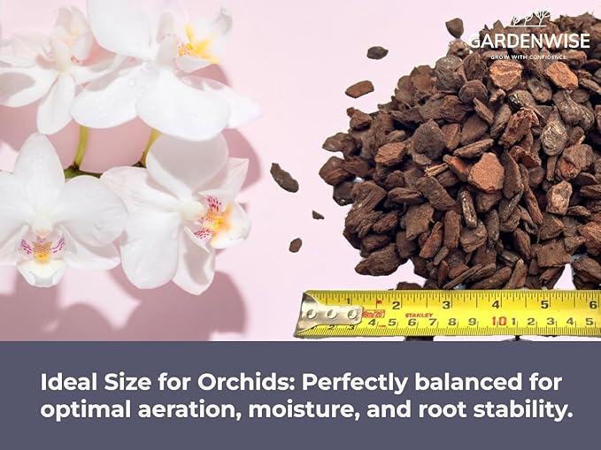 Premium Orchid Bark for Potting Mix – Ready-to-Use Pine Bark for Indoor Plants, Orchid Repotting & Soil Mix Creation, Ideal Orchid Medium (5 Quarts)
