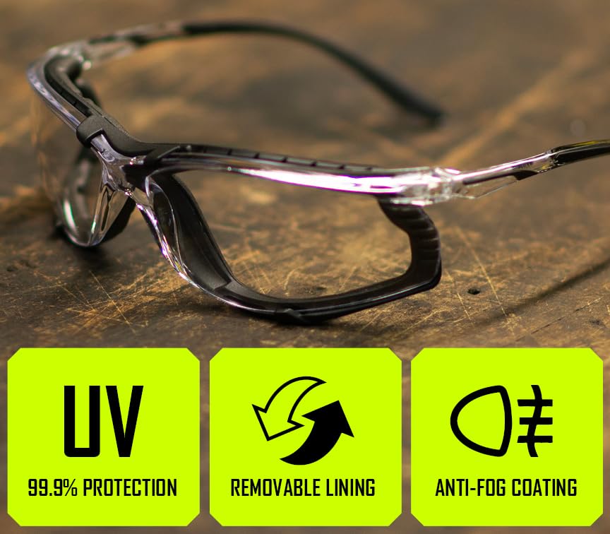 MAGID Gemstone Onyx Sporty Foam Lined Safety Glasses, 48 Pairs, (Y84)