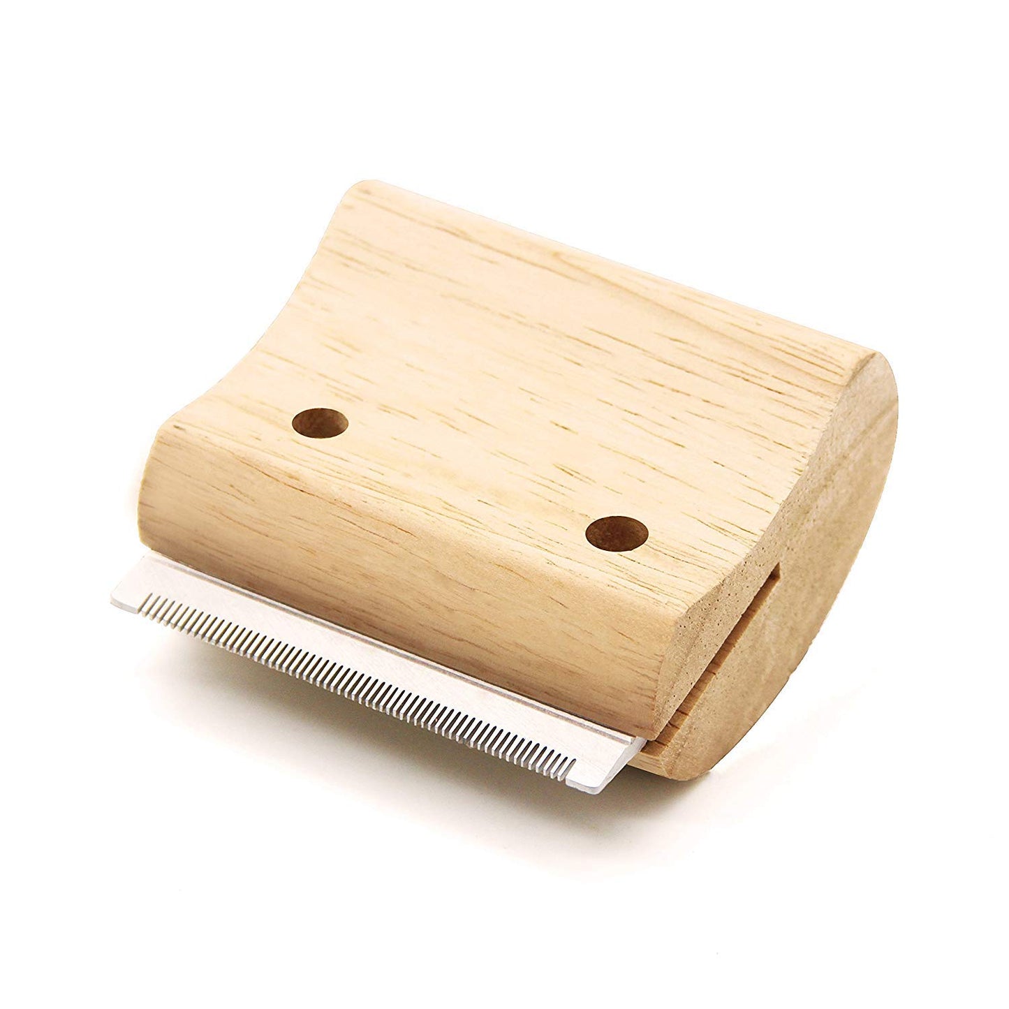 Highland Farms Select Deshedding Grooming Tool for Dogs, Cats & Horses, Ergonomic Design Wood Groom Brush, Professional Pet Groomer, Painlessly Remove for Short & Long Hair, Fur & Dirt - 2.5 Inches