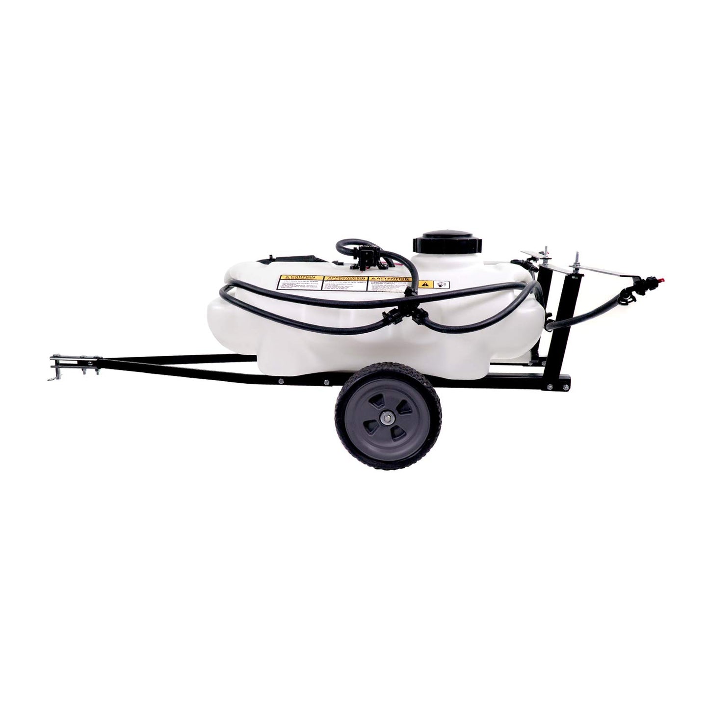 Brinly ST-152BH-A Self-Storing Tow Behind Lawn and Garden Sprayer with Collapsible Boom, 15-Gallon