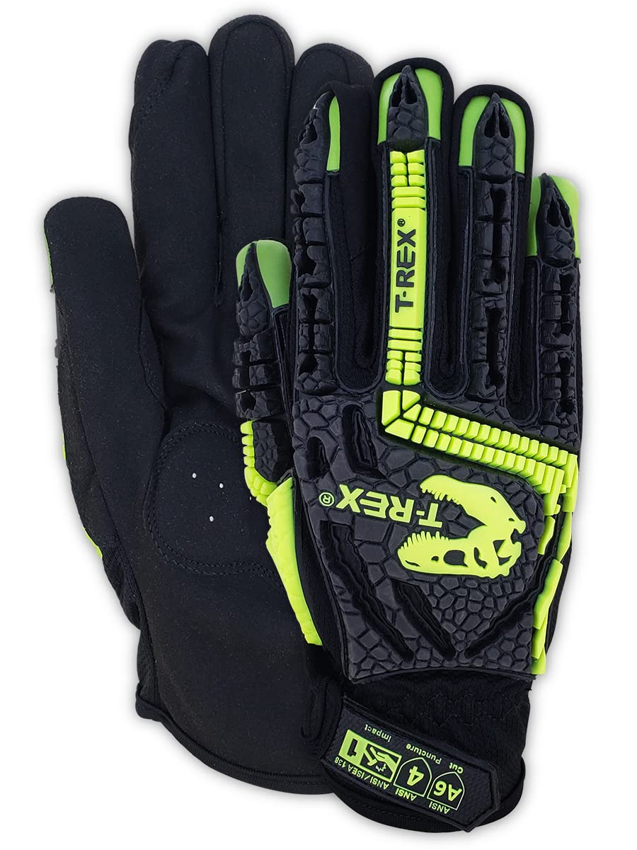 MAGID T-REX Windstorm Series ANSI A6 Syntec Palm Impact Gloves, 36 Pairs, Size 10/XL, TRX742