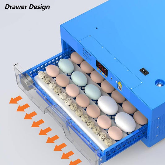 Automatic Eggs Incubator, Large Incubators for Hatching Eggs with Automatic Egg Turning & Temperature Control, Poultry Hatcher Machine for Chicken Duck Goose Quail Bird (128 Eggs)