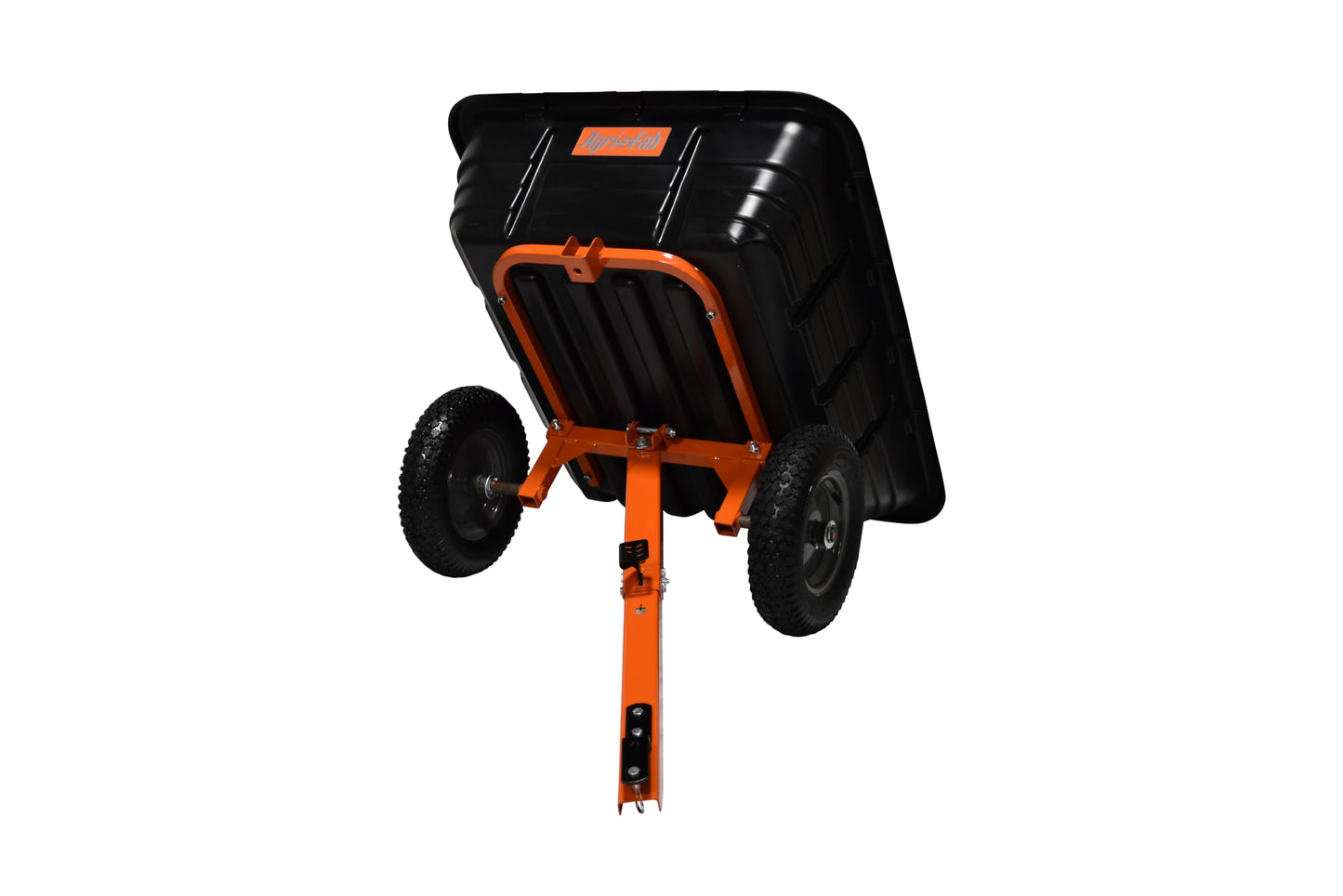 Agri-Fab 45-0573 700 lbs Tow Behind Poly Dump/Swivel Cart; Lawn & Garden Cart/Trailer for Lawn Mowers, 16" Pneumatics Tires, Easy to Use Foot Dumping Mechanism