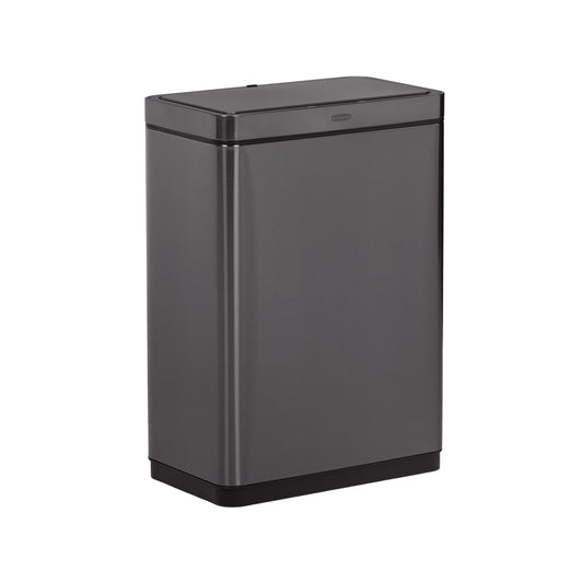 Rubbermaid Elite Stainless Steel Sensor Trash Can for Home and Kitchen Batteries Included 12.4 Gallon Charcoal for Home/Kitchen/Hotel/Lobby/Office