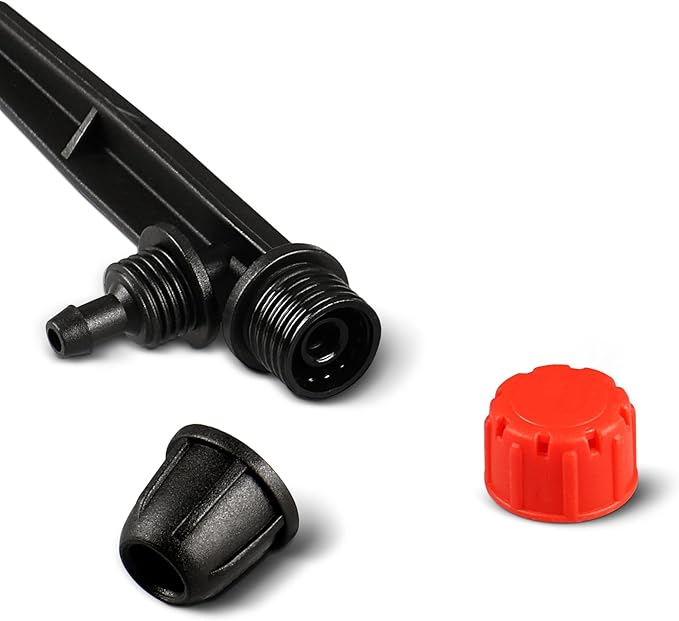 25 Pieces Drip Emitters Stream with Stake for 1/4" Irrigation Tubing: Adjustable 360 Degree Water Flow Irrigation Universal Sprayer Drip Pipe Sprinklers Fittings for Garden Watering System
