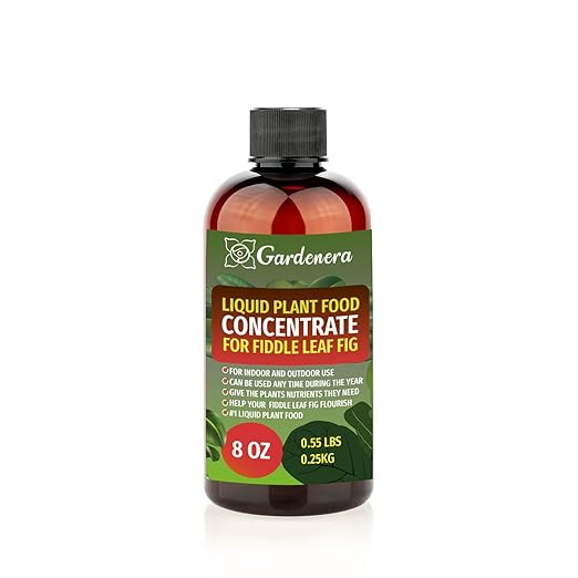 Gardenera Plant Growth Superfood for Fiddle Leaf FIG with 18 Vitamins & Minerals - Organic Plant Food Fertilizer - Micro-Fungi and Bio-Organisms for Fiddle Leaf Fig Care & Growth Enhancement - 8oz