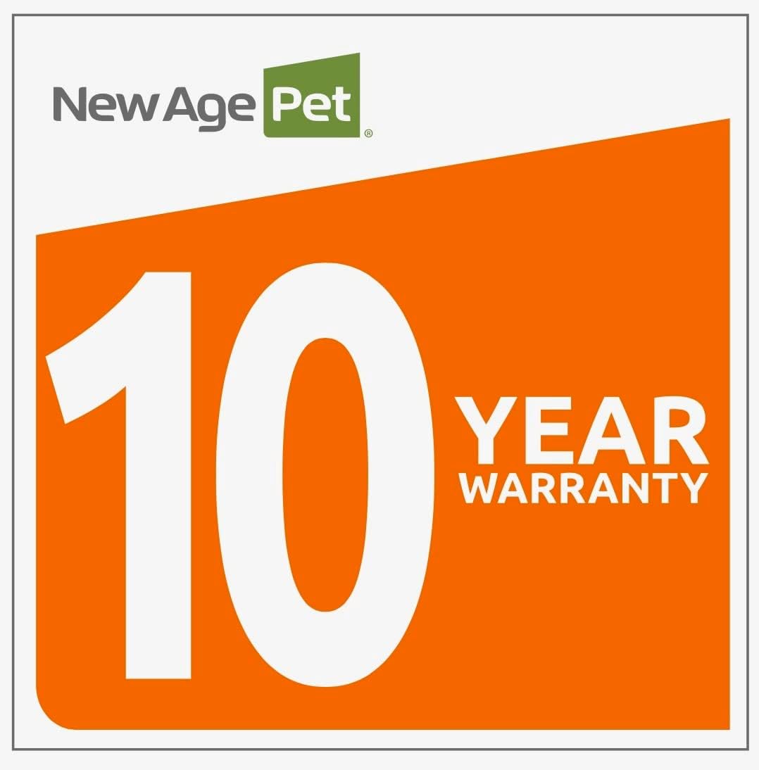 New Age Pet ECOFLEX Columbia Rabbit Hutch - Grey, Dual-Level with Denning Space, Easy Assembly, Moisture & Odor Resistant