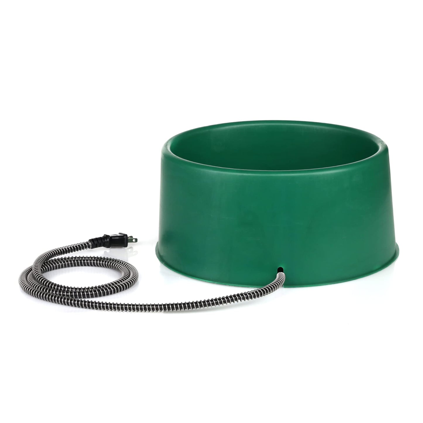 Farm Innovators 1.5-Gal Heated Pet Water Bowl for Dogs & Cats, Anti-Chew Cord, 60W, Green