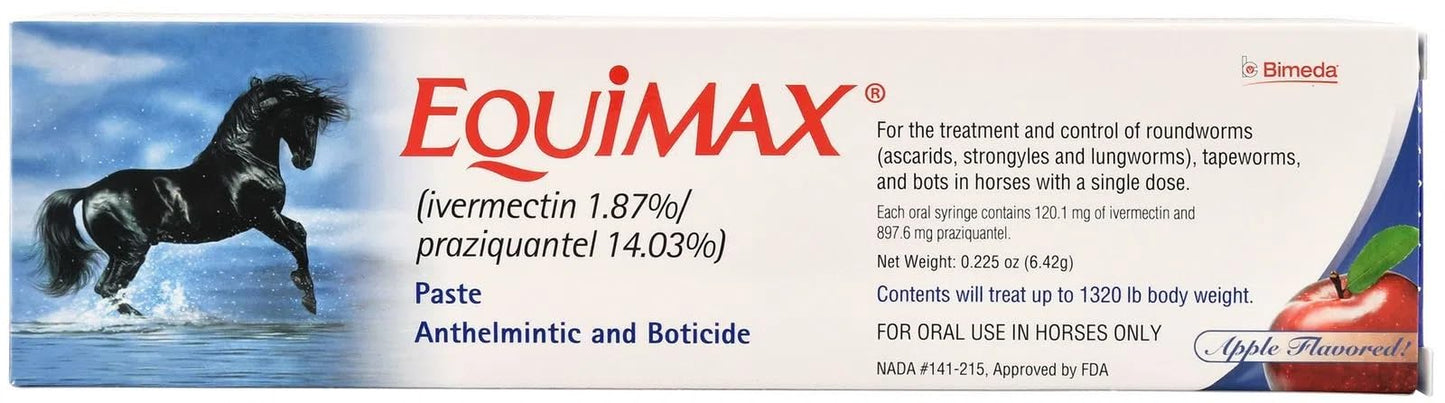 Equimax 14.03 Praziquantel/1.87 Ivermectin Paste