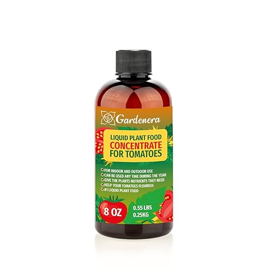 Gardenera Plant Growth Superfood for Tomatoes with 18 Essential Vitamins & Minerals - Organic Plant Food Fertilizer - Micro-Fungi and Bio-Organisms for Tomato Plant Care & Growth Enhancement - 8oz