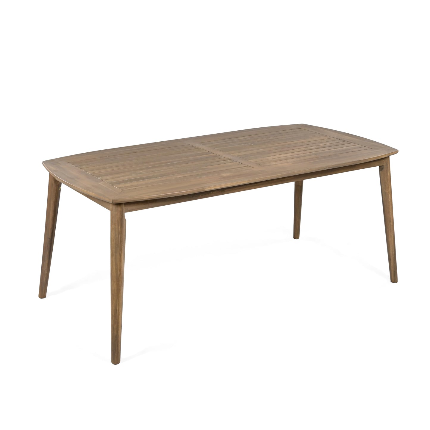 Christopher Knight Home Keyon Farmhouse Patio Acacia Wood Dining Table, Outdoor Dining Room Table for 8 Persons, Rectangular Dining Table for Backyard/Garden, Light Brown